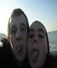 me and aimee showing off our beautiful tongues