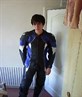 me in bike leathers lol