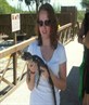 me and baby croc in florida aww