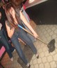 mopping a club floor,, hygiene first :)