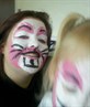 Isobel made me have me face painted same as h