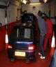 me watchin ma car on rollers