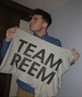 Holding your mates t-shirt sideways, not 'Reem'