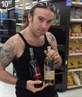My sexy husband choosing some wine on hols in FL