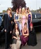 im in the goldy dress with black shall 