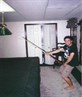 We were playin pool...at 3 a.m. enuff said