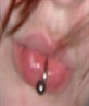 me lip equipped with titanium ring